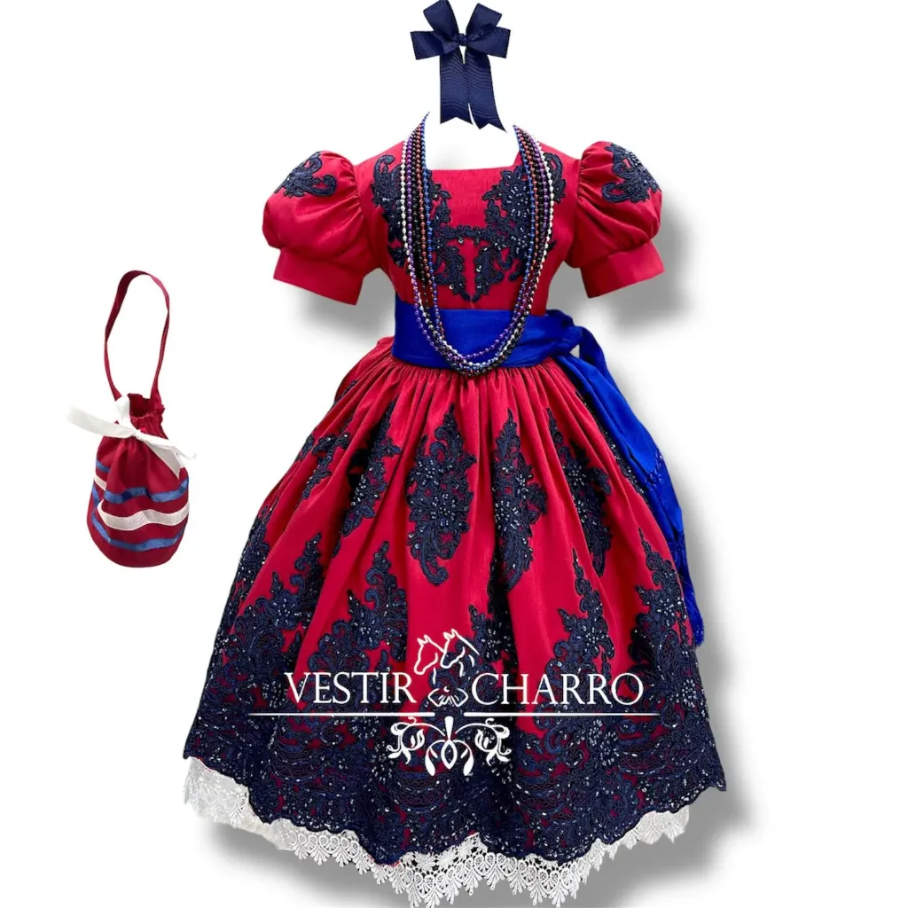 VESTIDO CHINA POBLANA TALLA 4