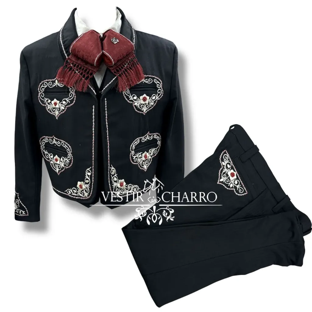 TRAJE CANUTILLO NEGRO GALA COMPLETA TALLA XL, 40x32