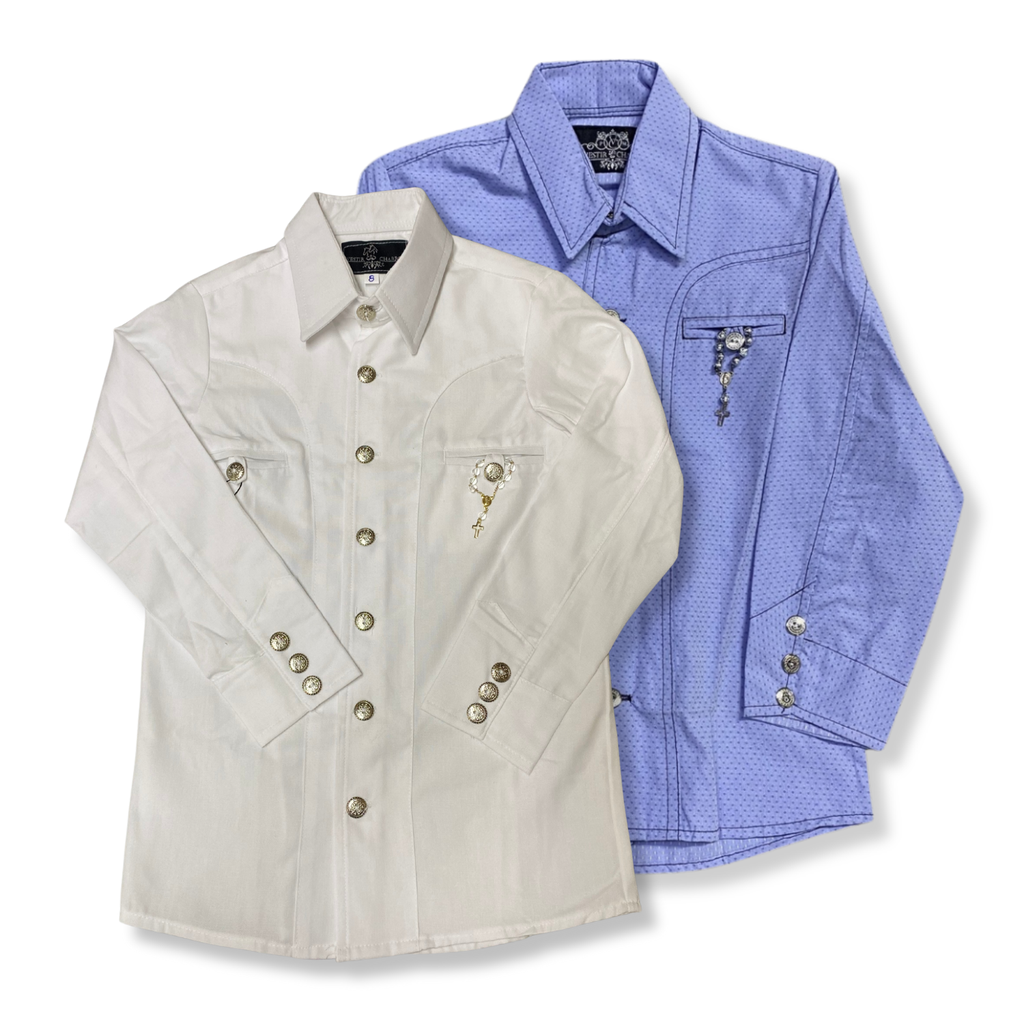 CAMISA LISA JUVENIL TALLA 12 (Gris)