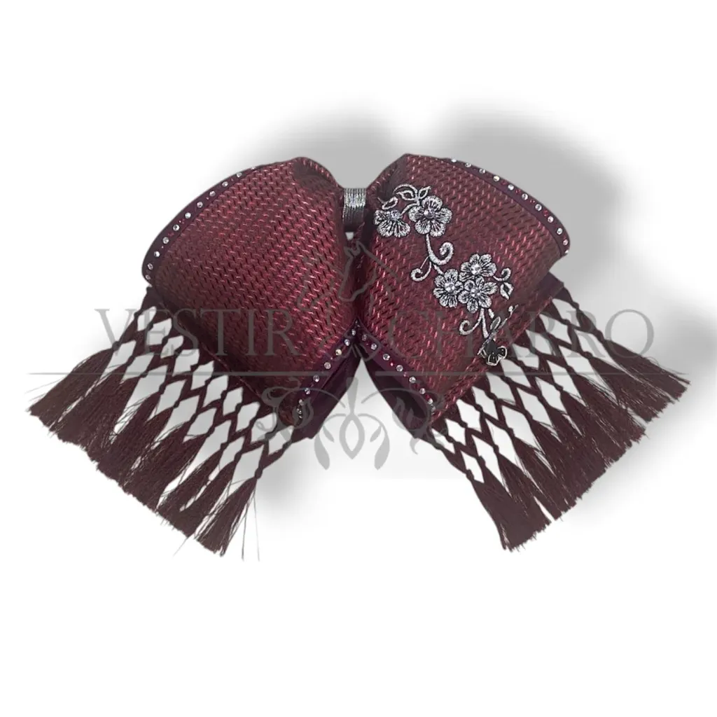 MOÑO ROJO BORDADO BARBAS BIES Y PIEDRAS ADULTO