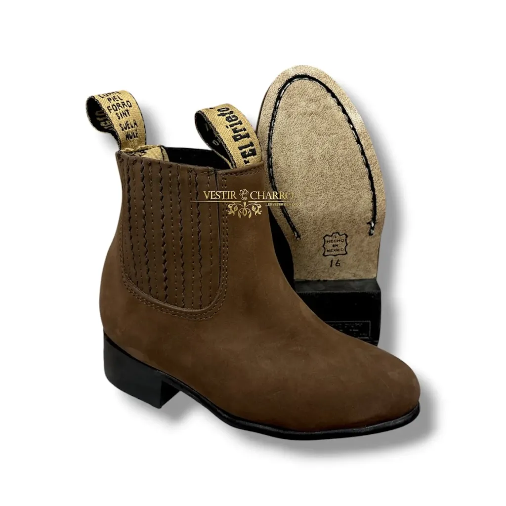 BOTIN CHARRO NIÑO NOBUK LOCKSTITCHER