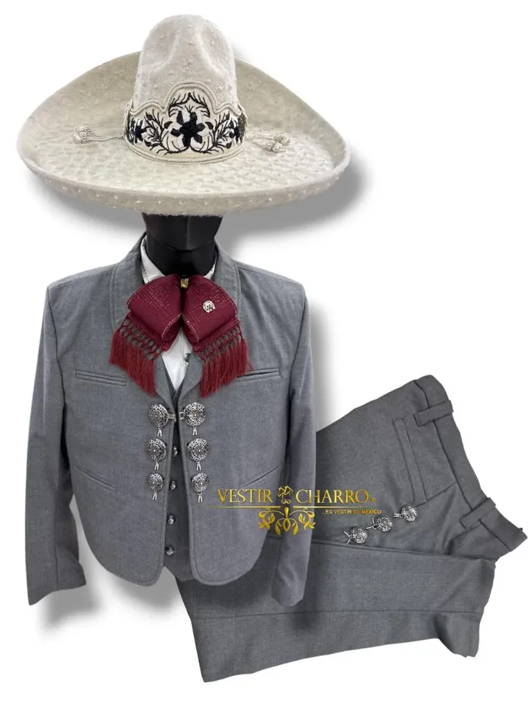 01 TRAJE GRIS TALLA XL, 38X32 LISO MEDIA GALA ECONOMICA