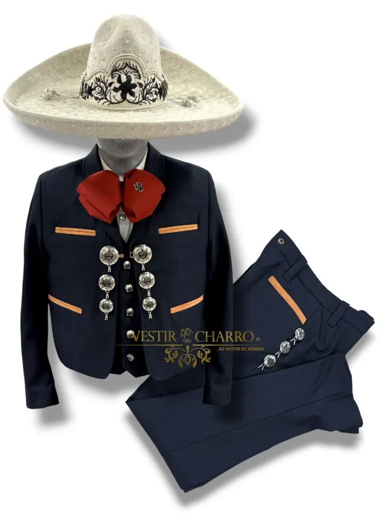 01 TRAJE AZUL TALLA S, 32X32 LISO CON VIVOS MEDIA GALA ECONOMICA
