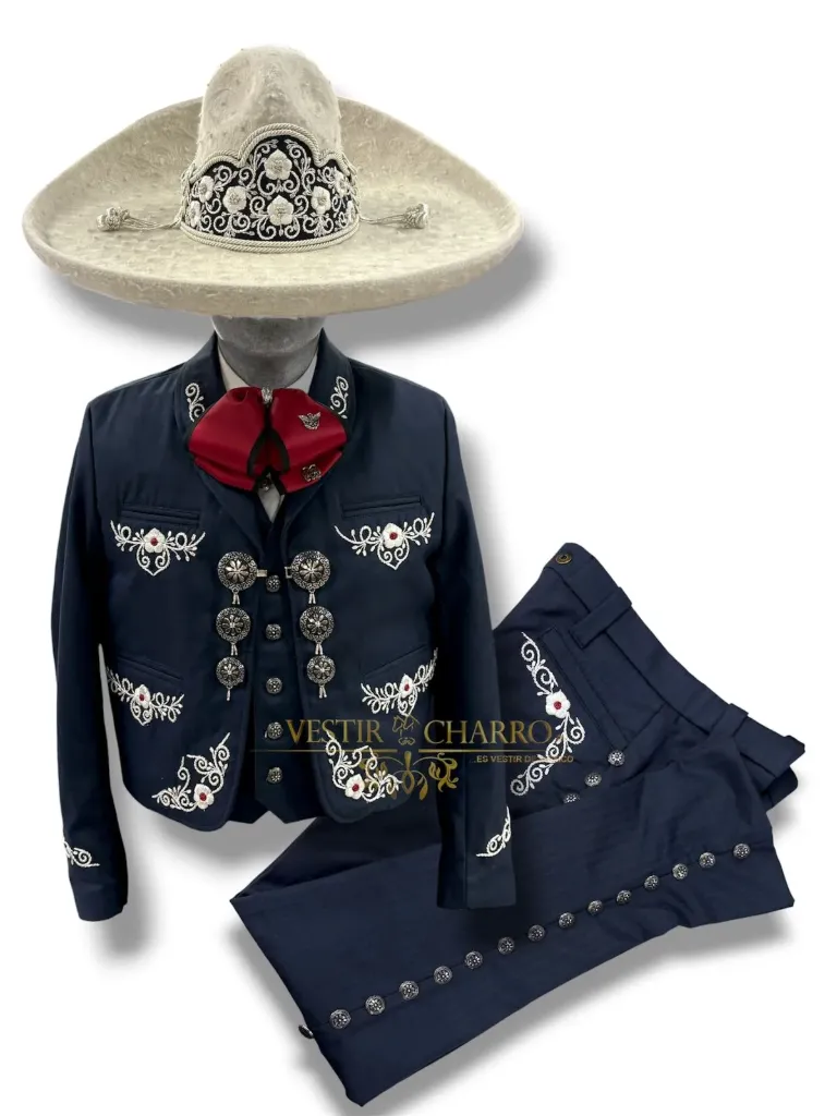 01 TRAJE AZUL TALLA S, 32X32 CANUTILLO GALA COMPLETA ECONOMICA