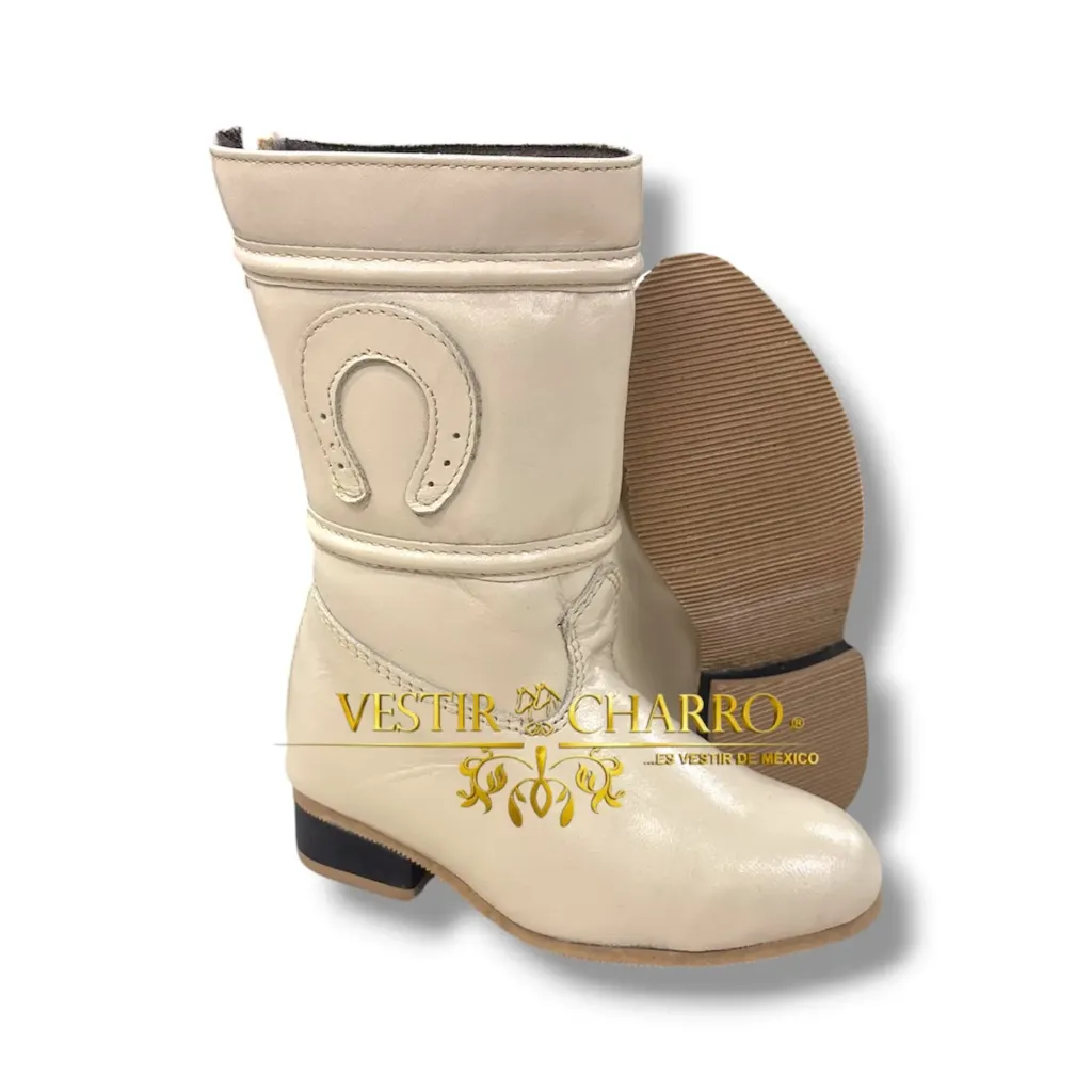 BOTA ESCARAMUZA NIÑA NAPA (CHIPIKIDS) (12, Hueso)