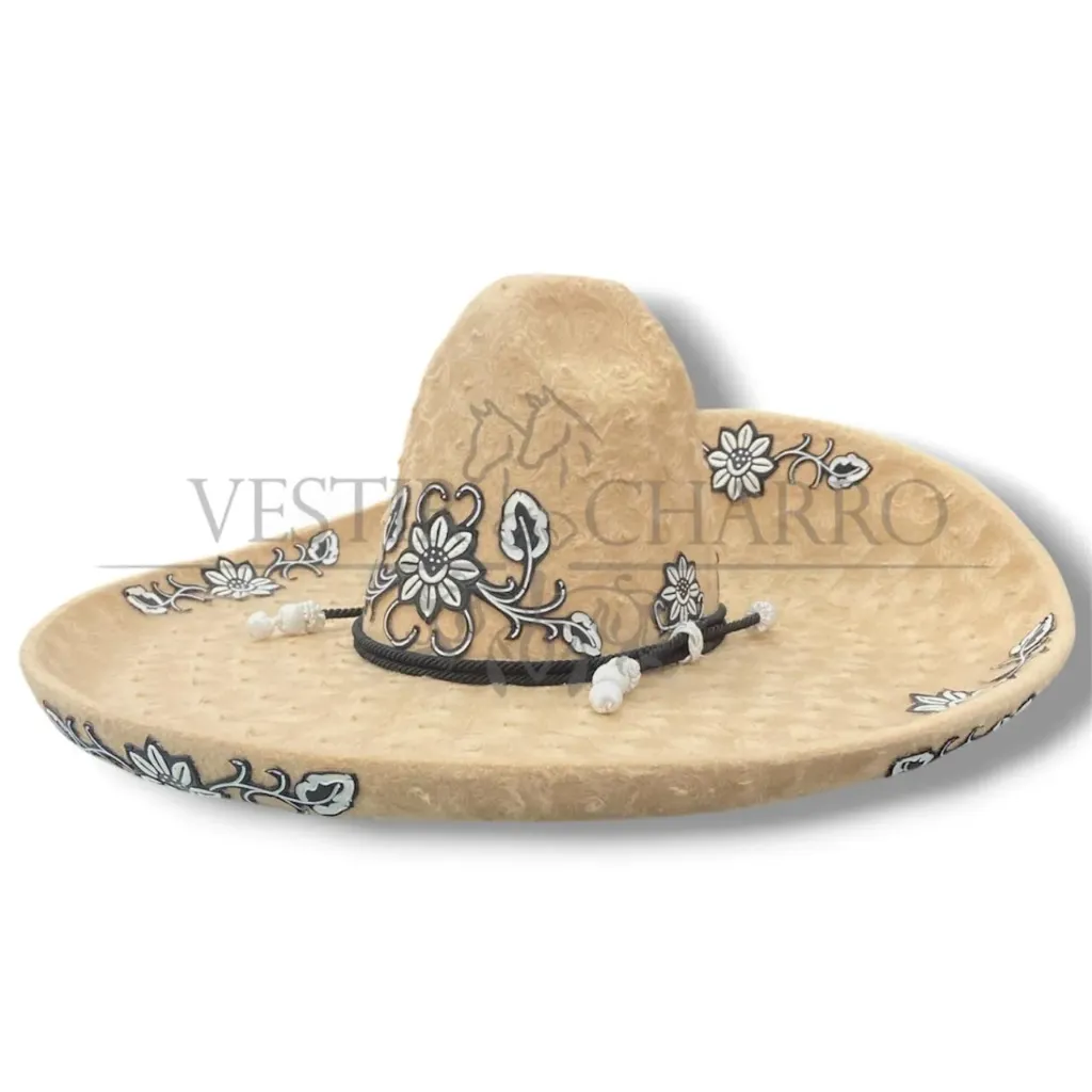 SOMBRERO LANA TOQUILLA Y GALÓN CALADO TALLA 56