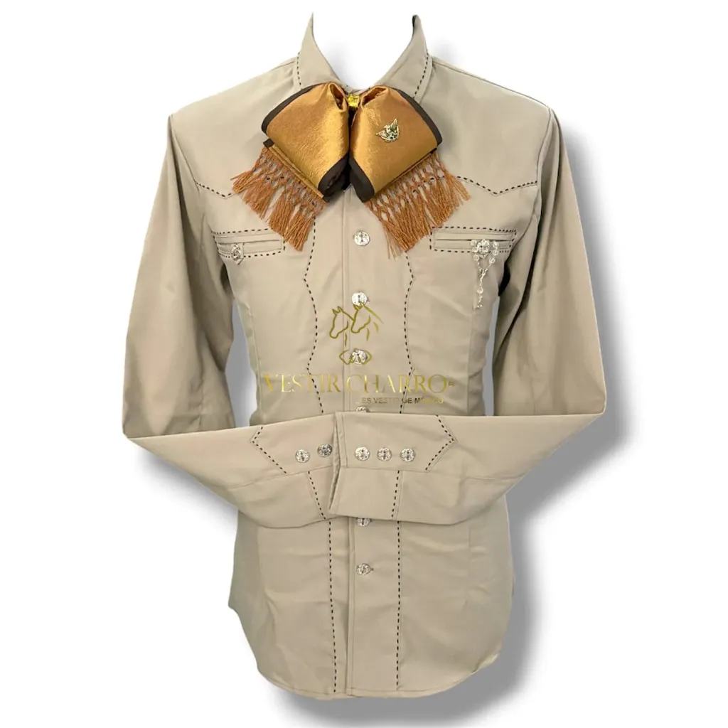 CAMISA STRETCH CORTE SASTRE PESPUNTE TALLA 36