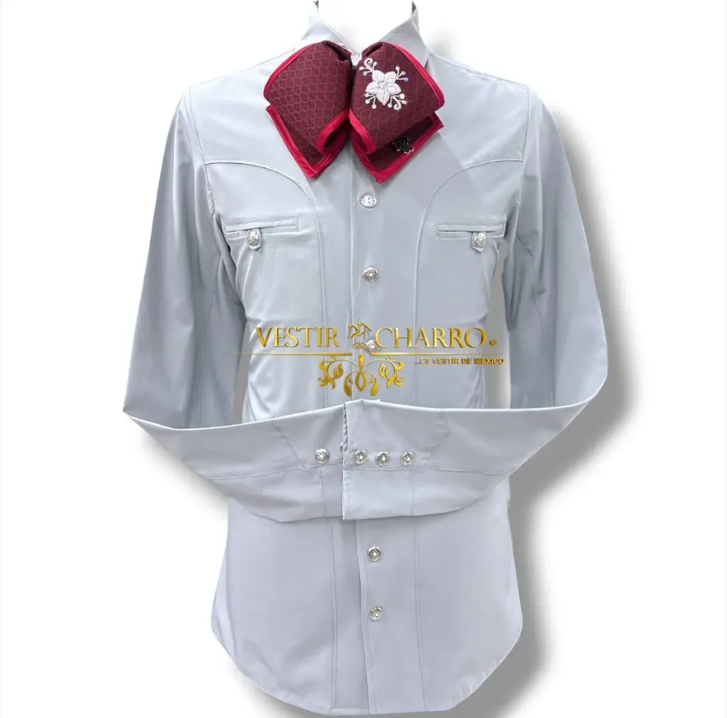 CAMISA STRETCH ADULTO TALLA 28 (Gris)