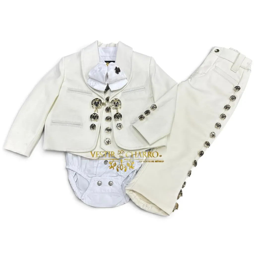 01 TRAJE NIÑO BLANCO TALLA 1, PANTALON 1 LISO GALA COMPLETA ECONOMICA