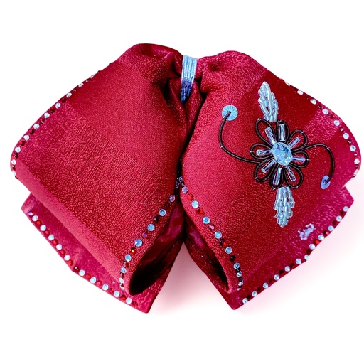 MOÑO ROJO BORDADO EN CANUTILLO JUVENIL 