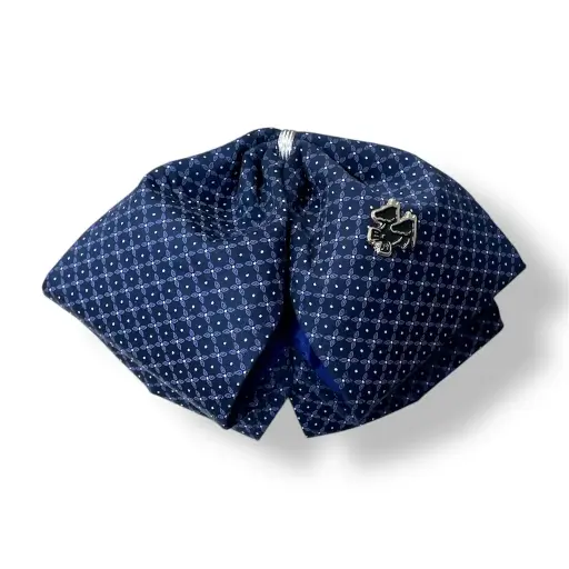 MOÑO AZUL CON DISEÑO ADULTO