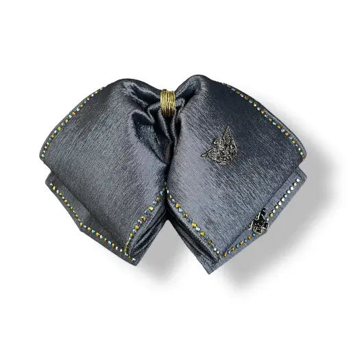 MOÑO GRIS CON PIEDRAS ADULTO 