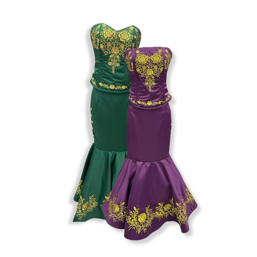VESTIDO CORTE SIRENA CON CORSET 