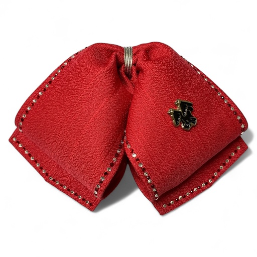 MOÑO ROJO LISO CON PIEDRAS ADULTO