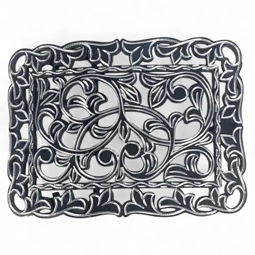 HEBILLA CALADA PAVON NEGRO